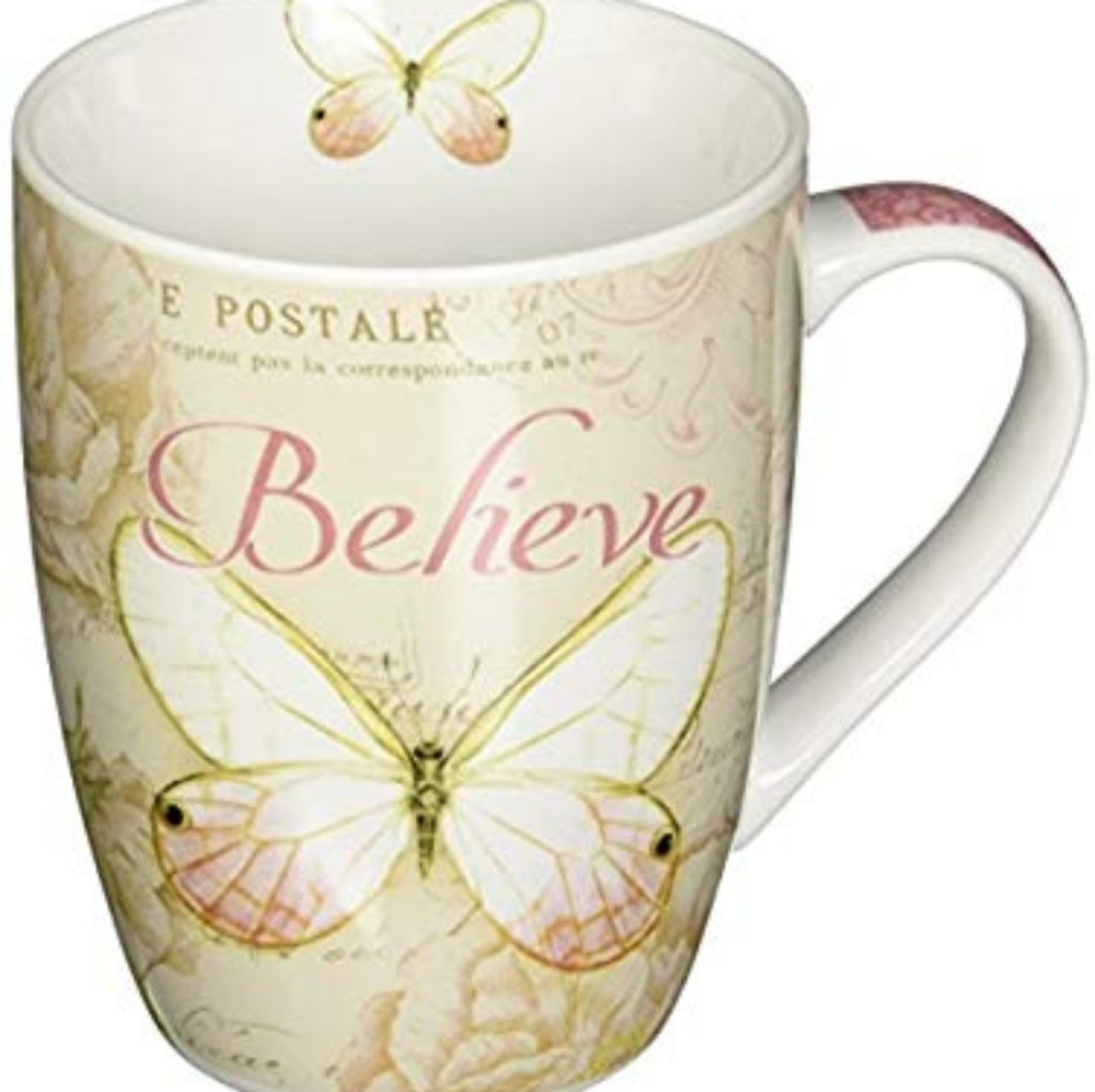 Butterfly pink mug
